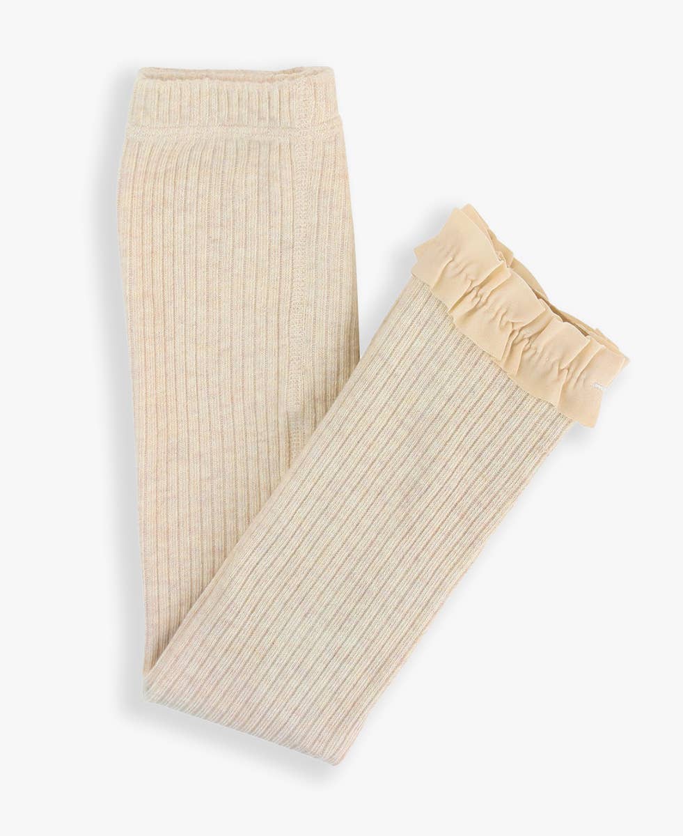 Oatmeal Ruffle Tights