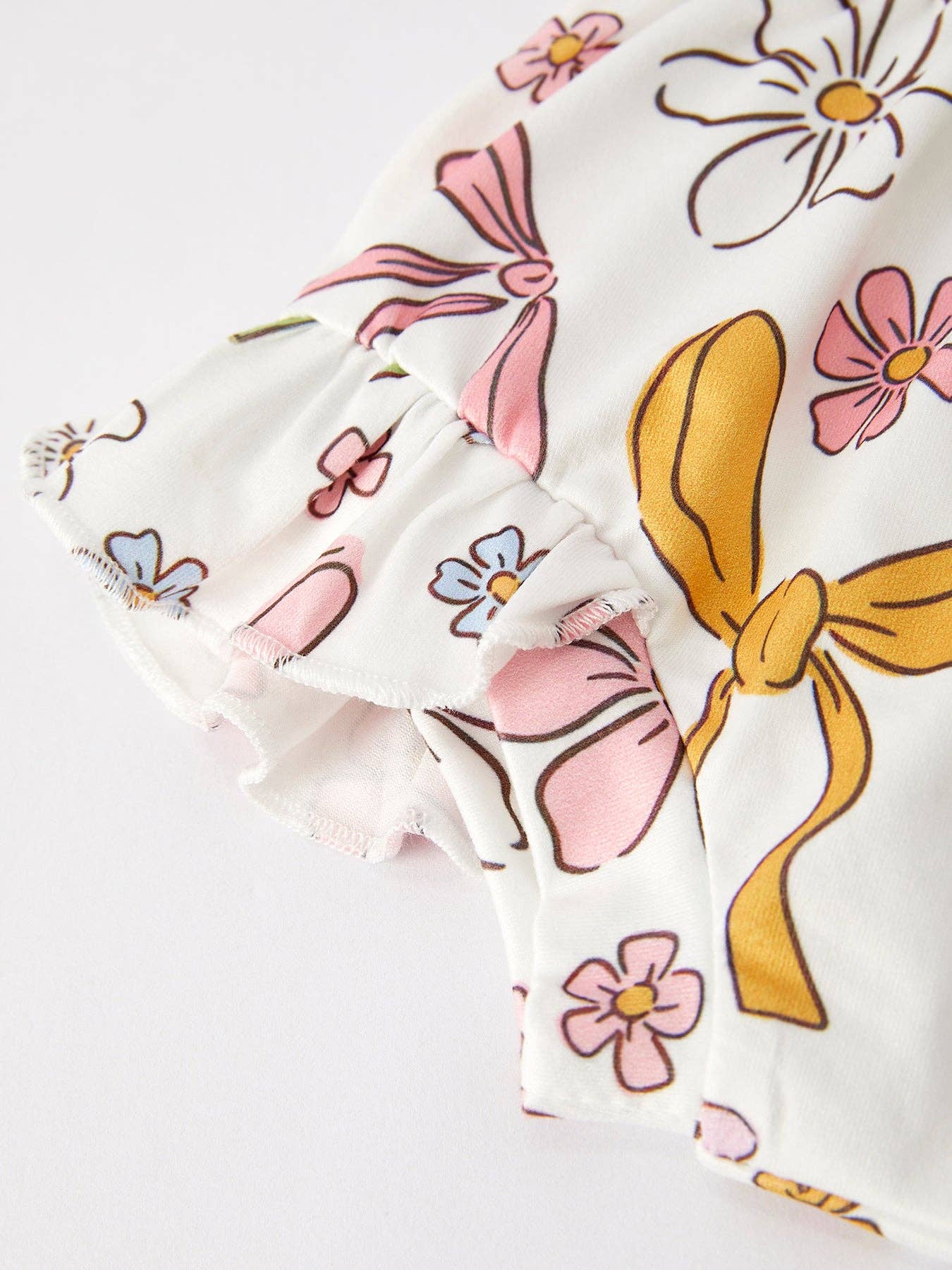 Yellow Bow and Floral Set