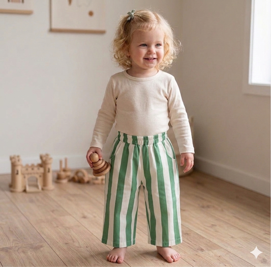Green Striped Pants