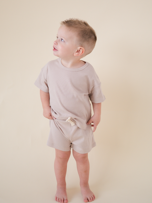 Organic Cotton Short Set | Oatmeal