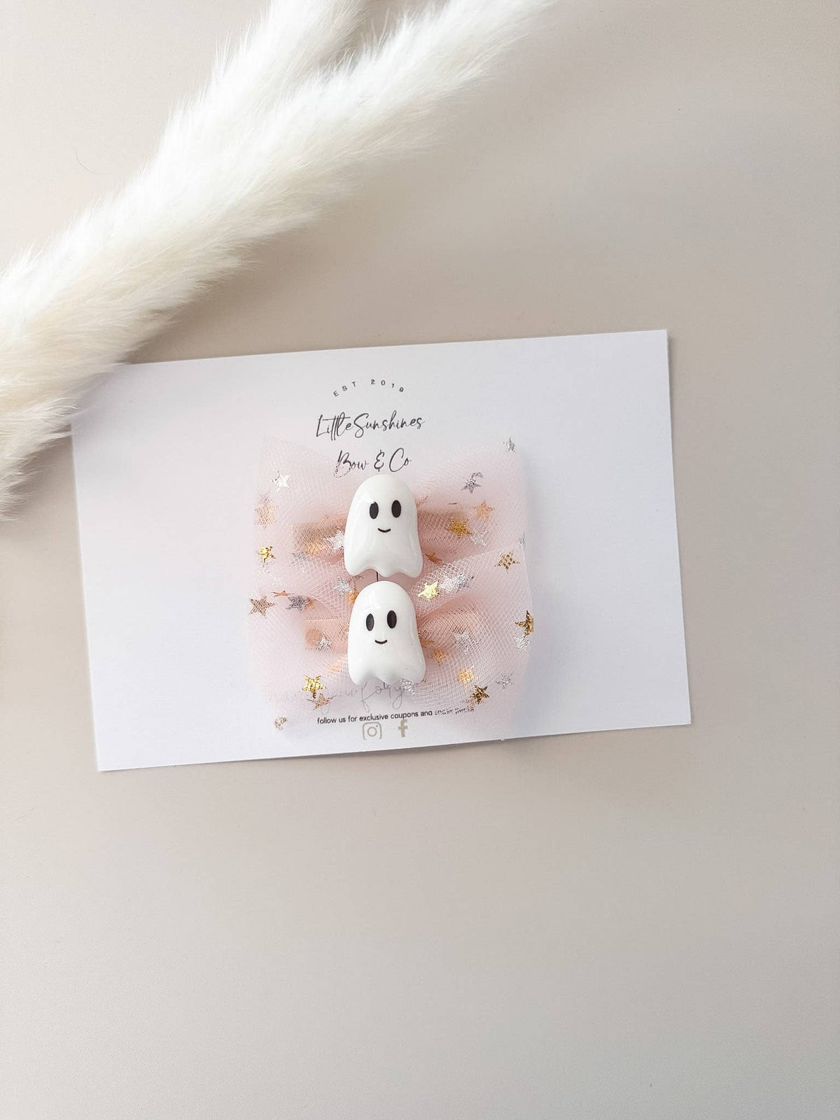 Pink Ghost Hair Clips