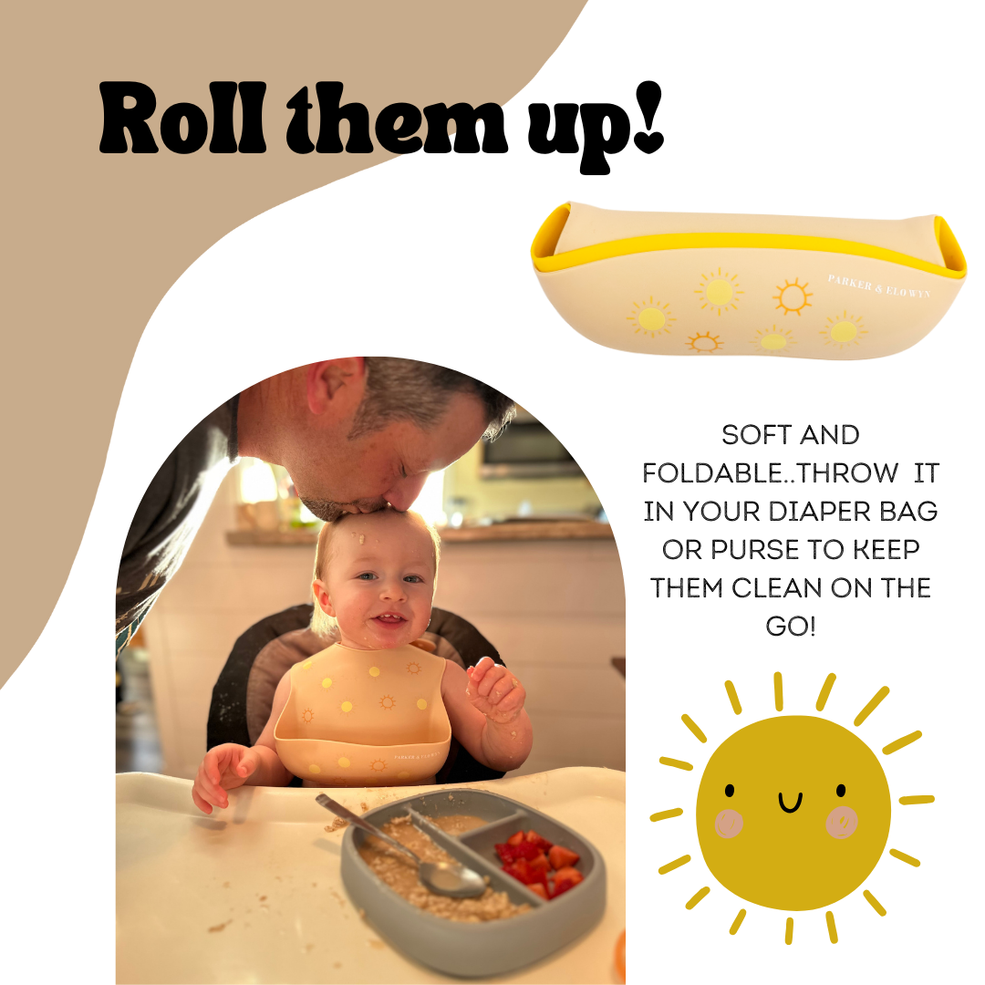Be the Light & Sun Silicone Bibs | 2 pack
