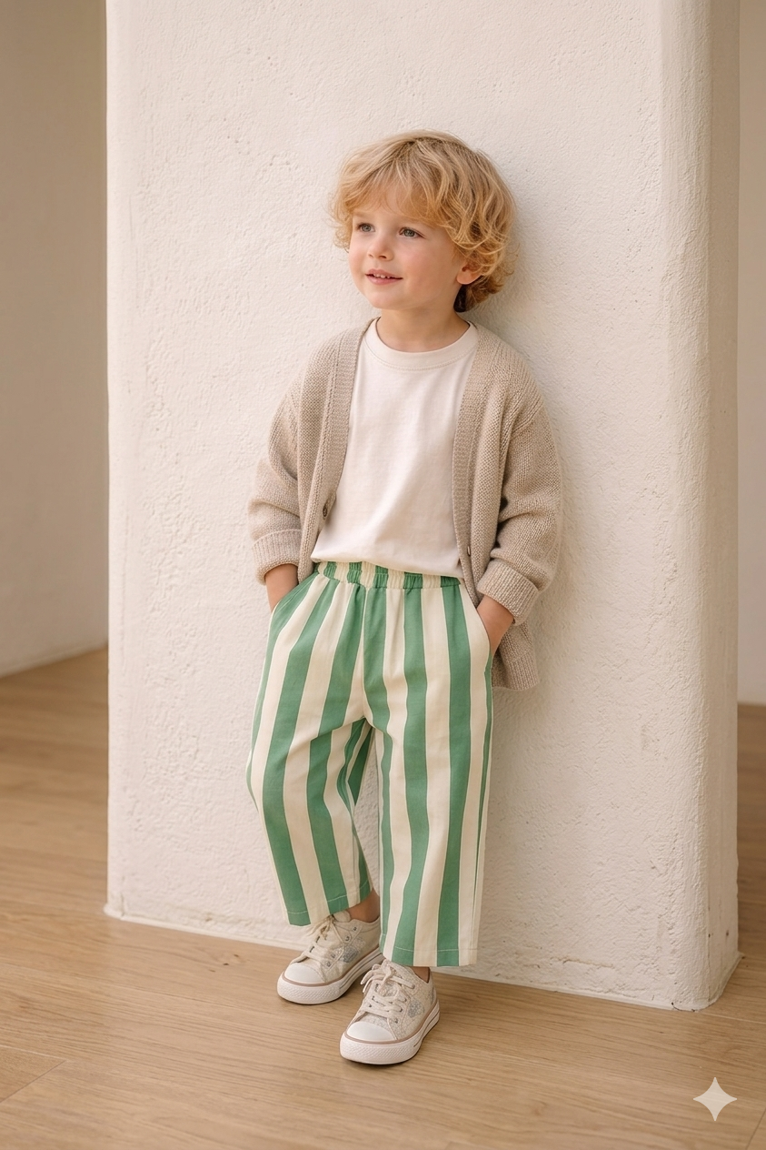 Green Striped Pants