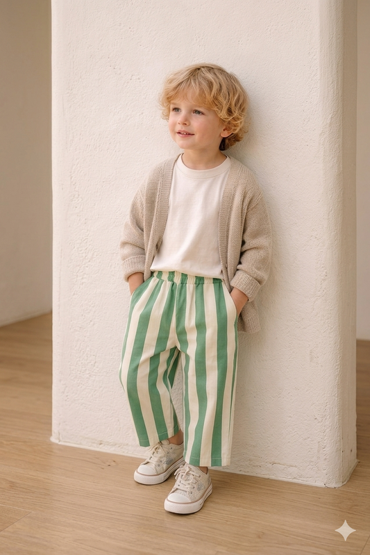 Green Striped Pants