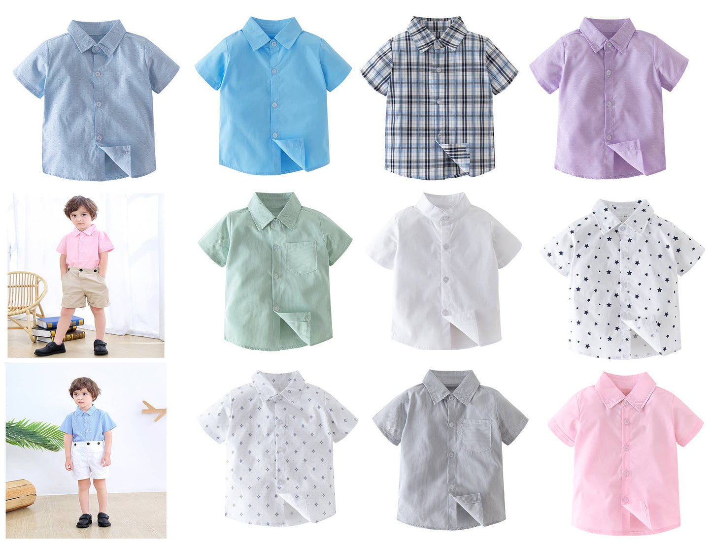 Green Stripped Cotton Button-Up