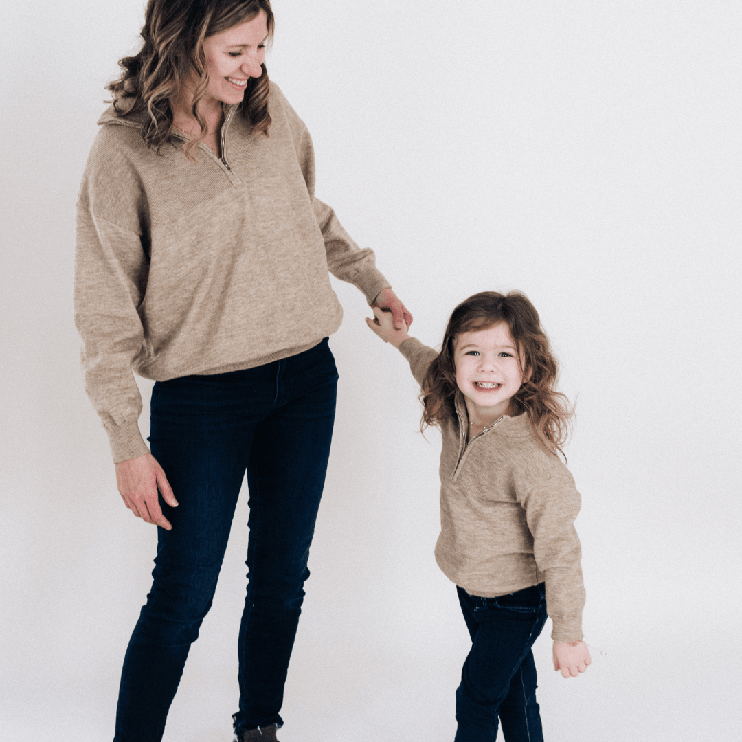 Matching with the Fam-Sand Quarter Zip