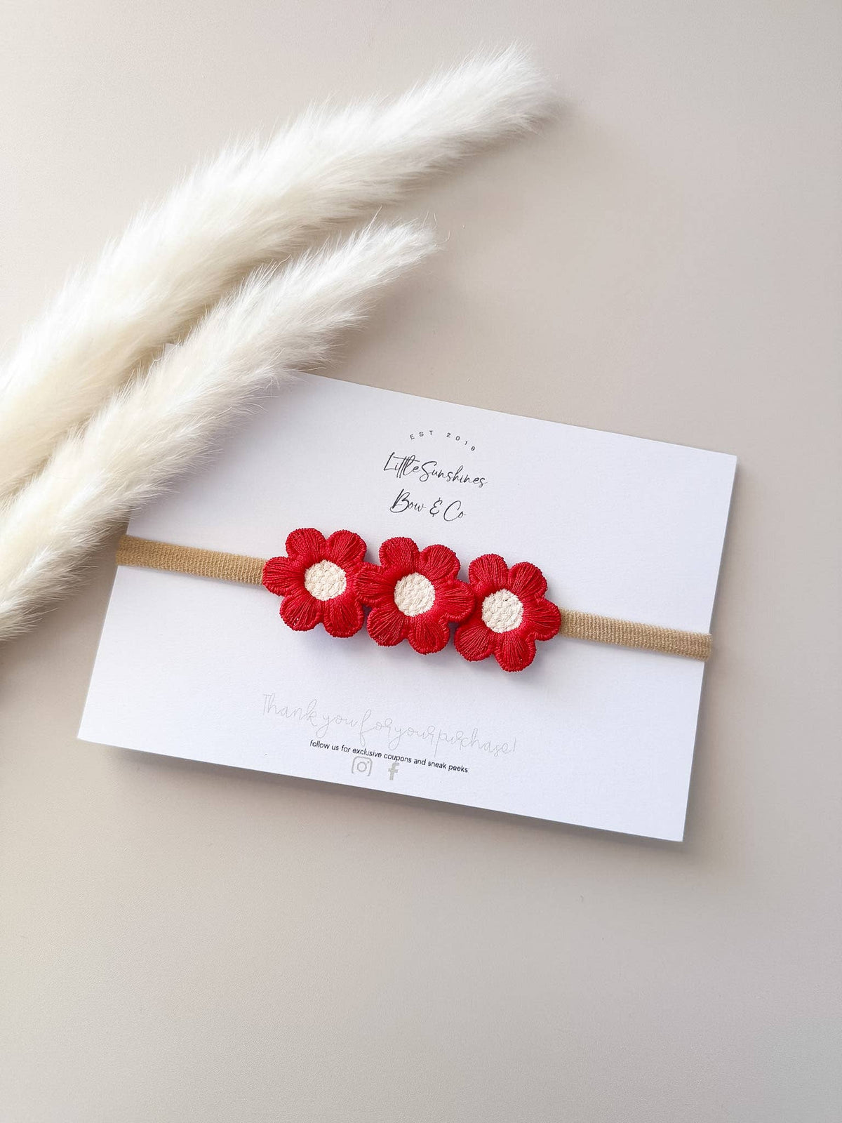 Brown Flower Hair Clips