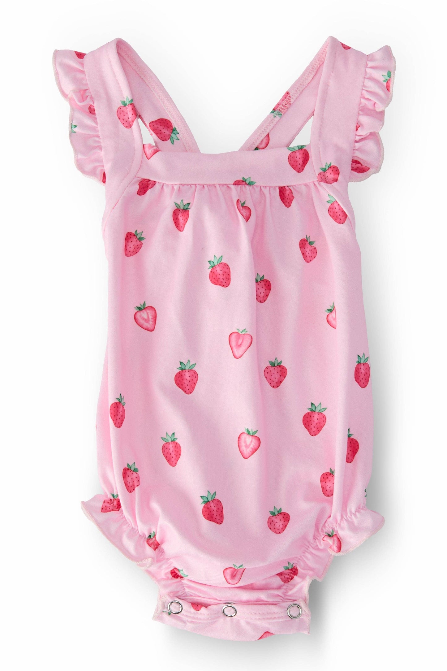 Sweet Strawberries Ruffle Romper