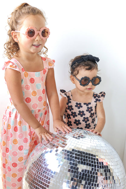 Black Flower Sunglasses