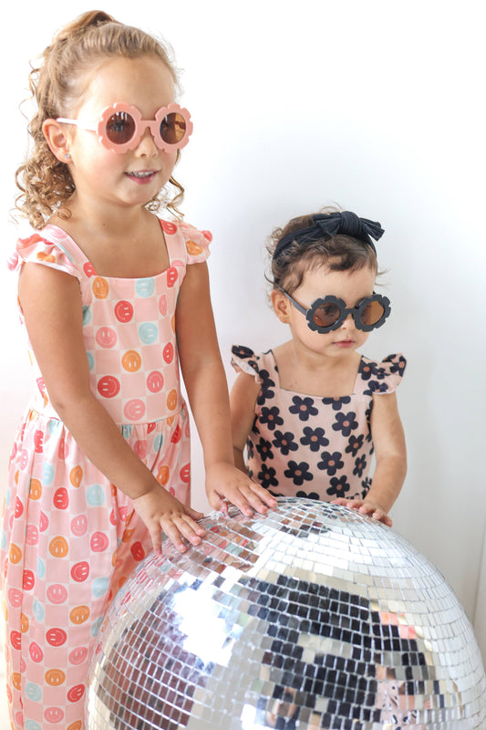 Black Flower Sunglasses