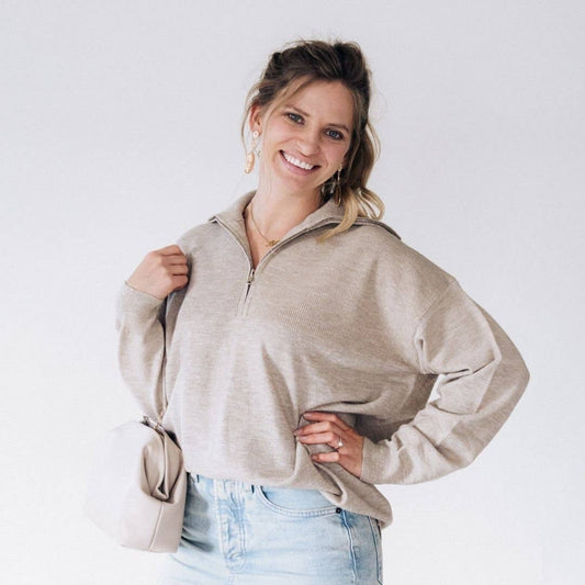 Matching with the Fam - Adult Sand Quarter Zip
