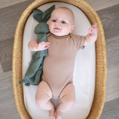 Organic Cotton Bunny Lovey – Basil Green