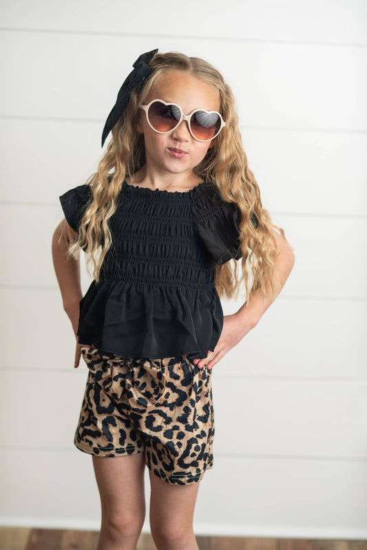 Cheetah Shorts Set