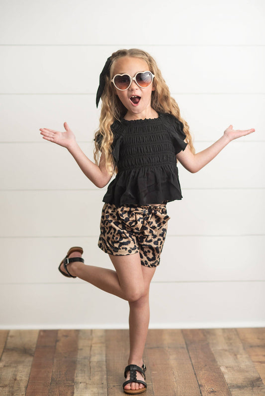 Cheetah Shorts Set
