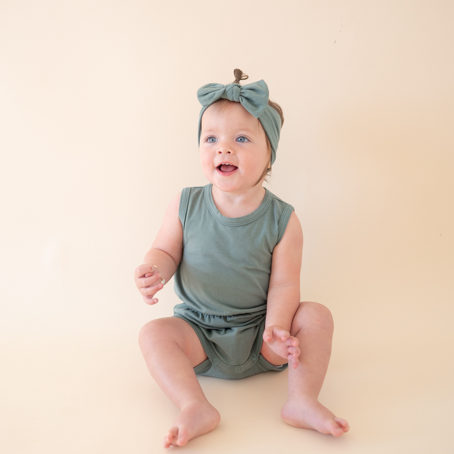 Organic Cotton Headband – Basil Green
