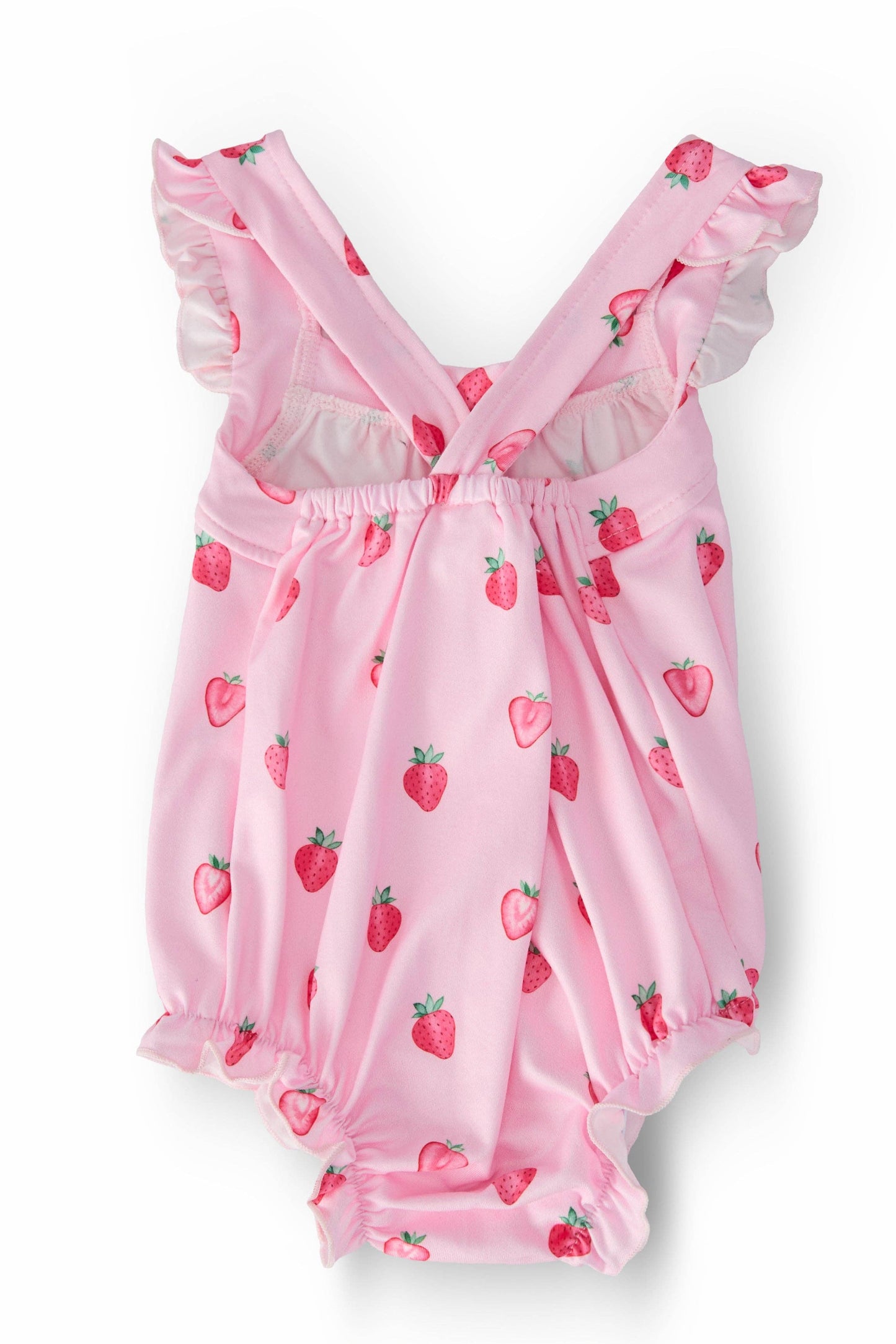 Sweet Strawberries Ruffle Romper