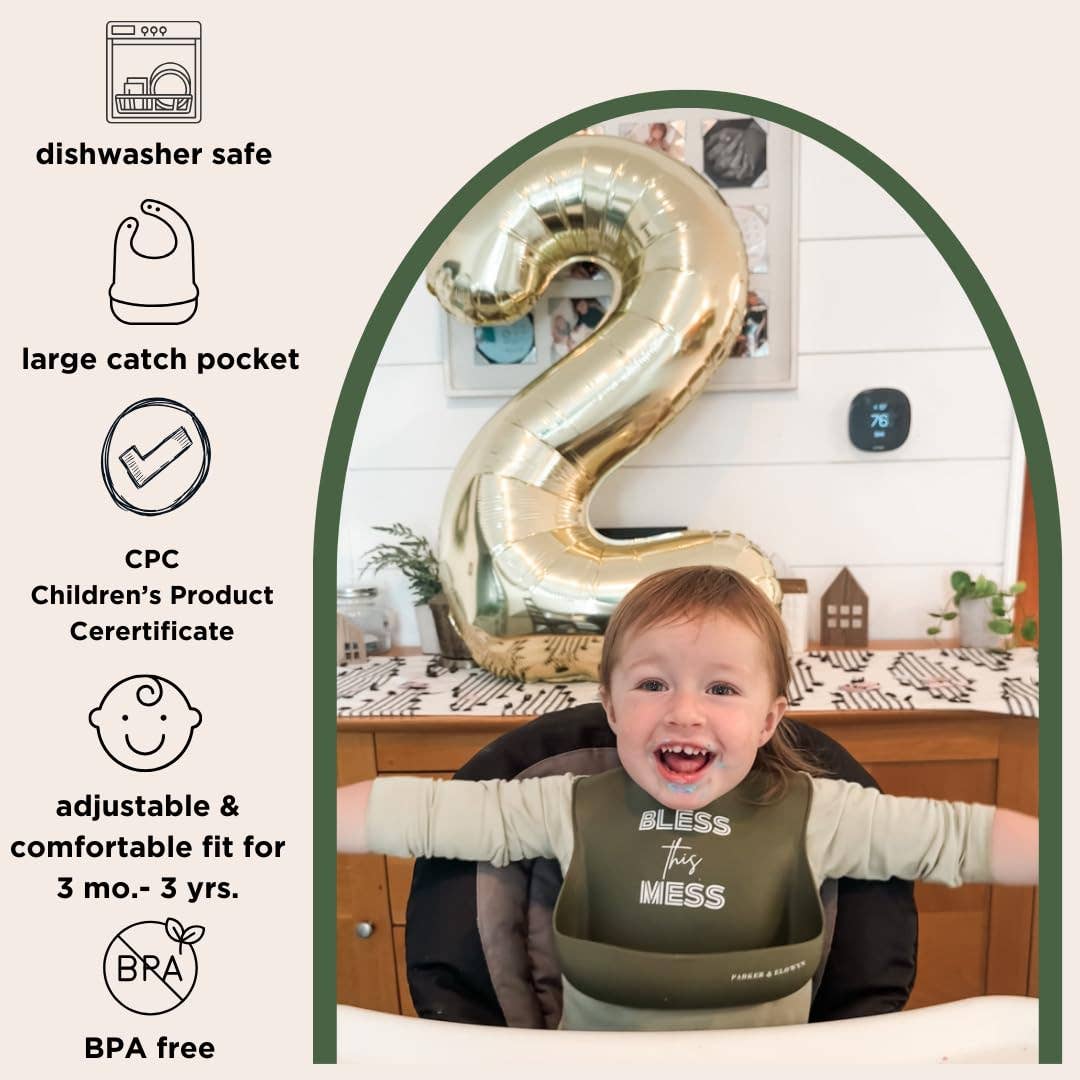 Bless this Mess Silicone Bib