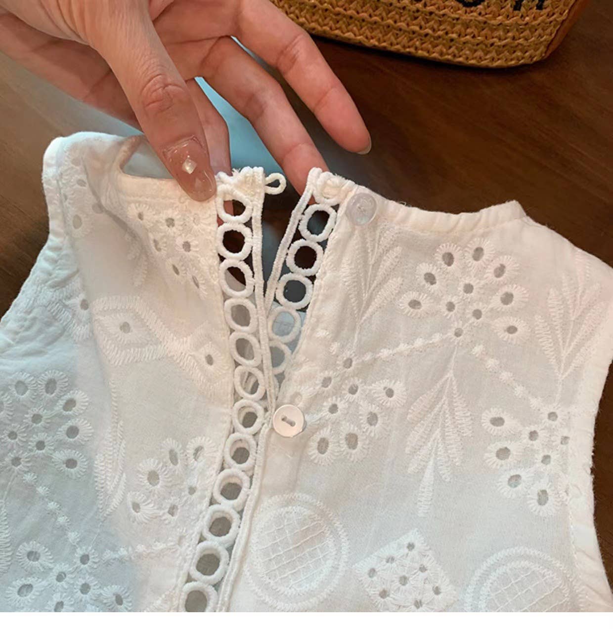 White Lace Tank Top Shorts Set