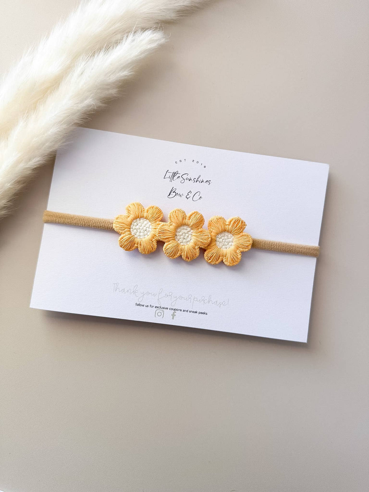 Brown Flower Hair Clips