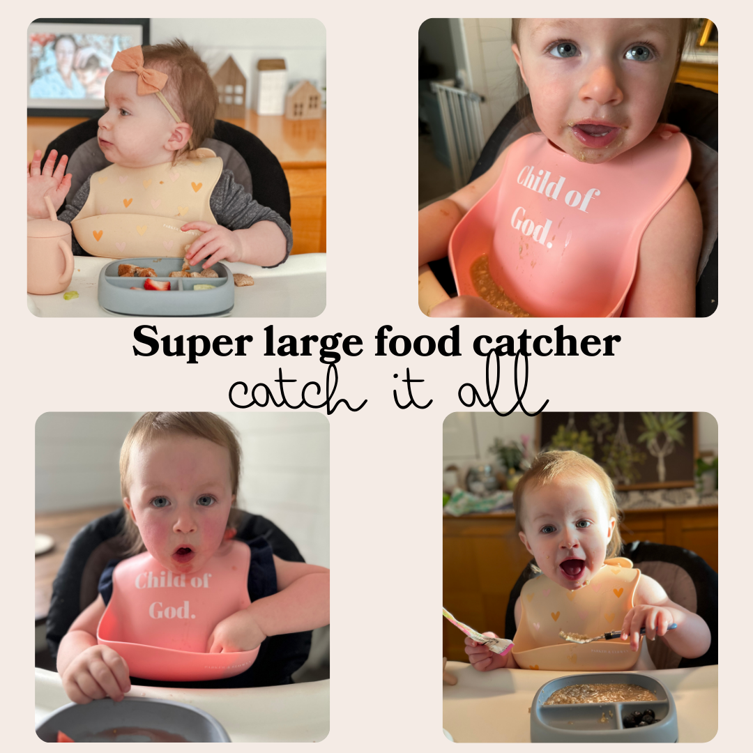 Child of God & Heart Silicone Bib | 2 pack
