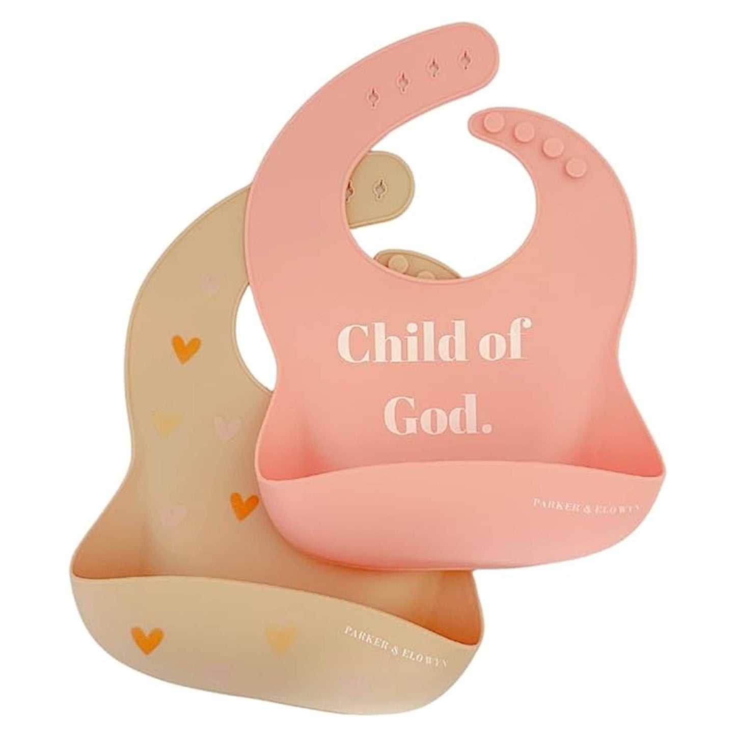 Child of God & Heart Silicone Bib | 2 pack