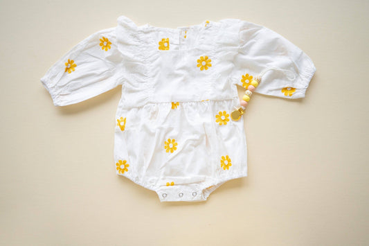 Yellow Daisy Romper Dress