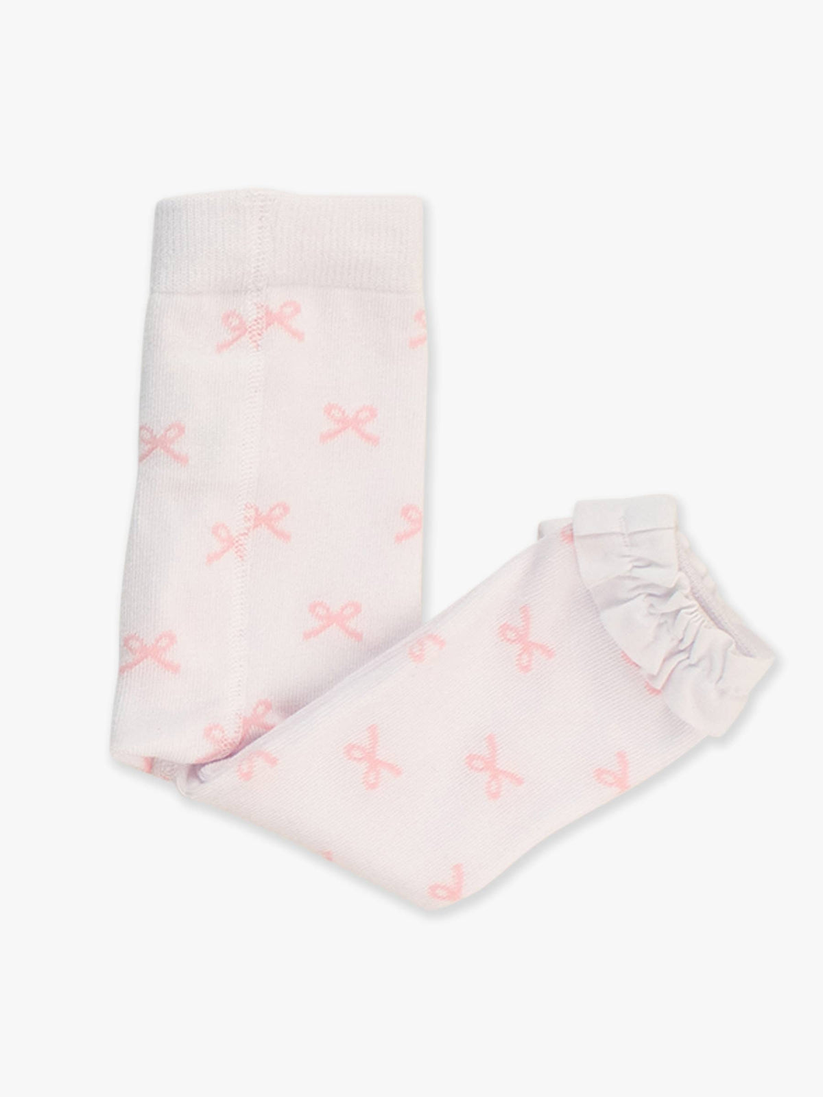 Pink Bow Ruffle Tights