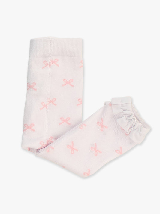 Pink Bow Ruffle Tights