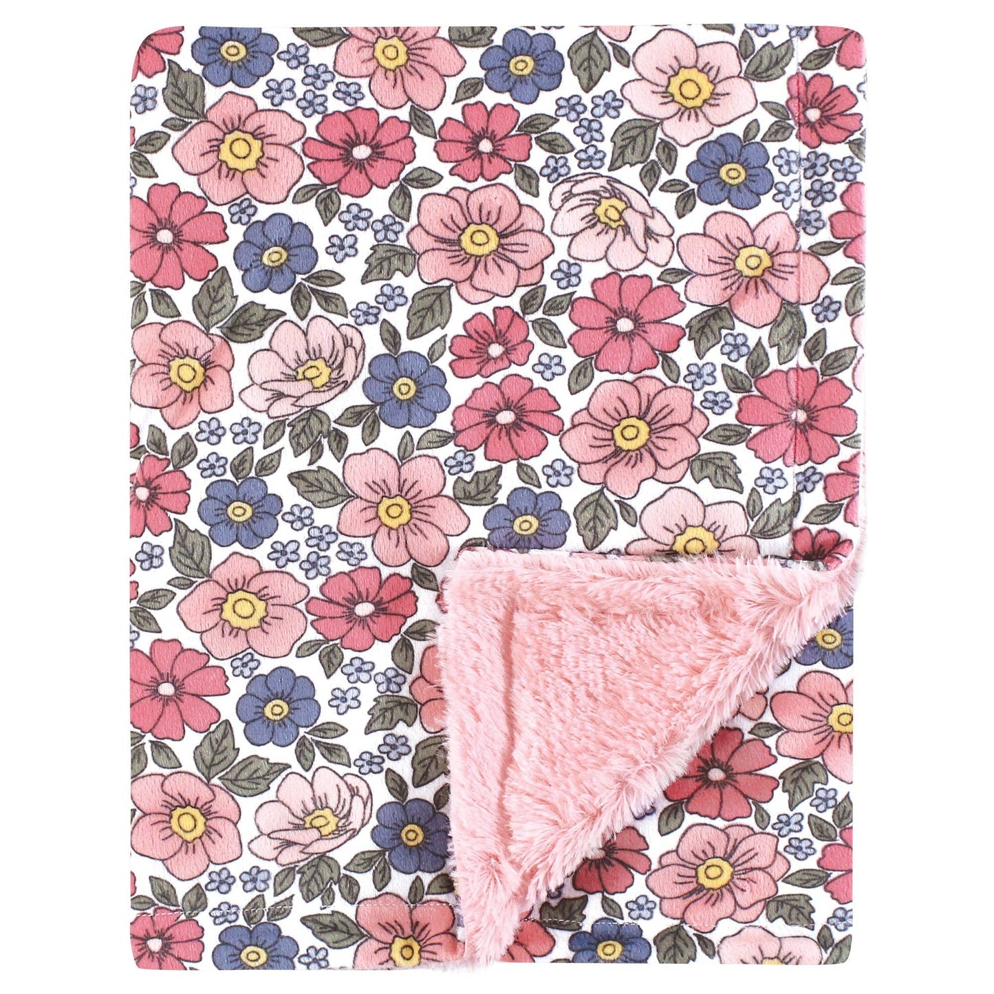 Floral - Pink Plush Blanket