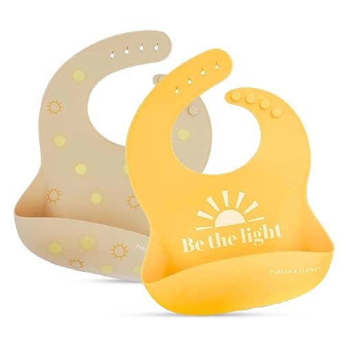 Be the Light & Sun Silicone Bibs | 2 pack