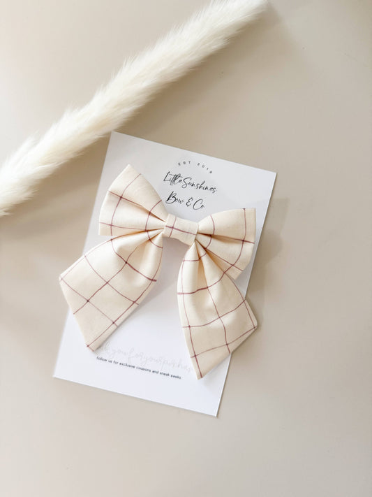 Purple & Cream Dream Bow