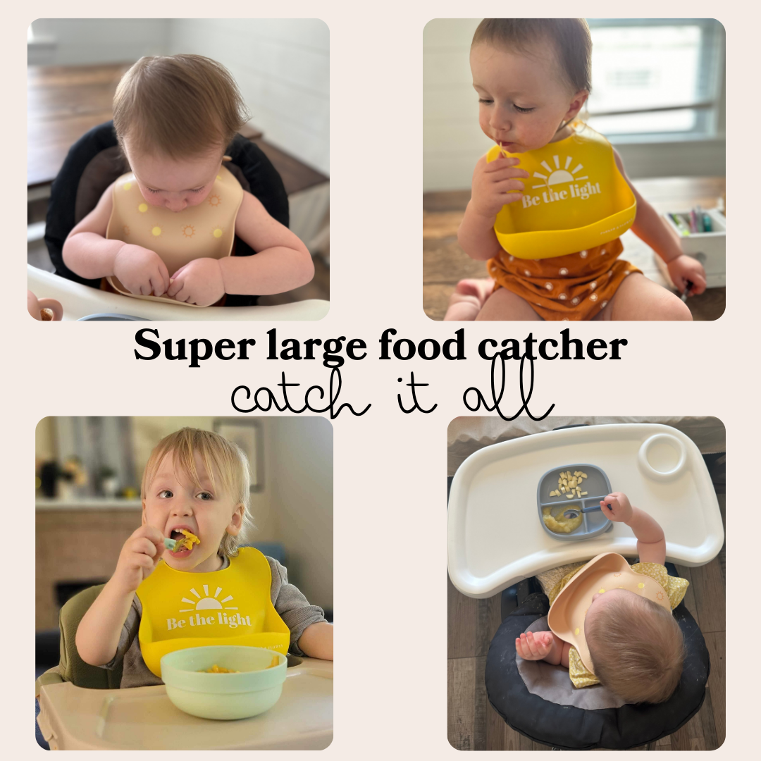 Be the Light & Sun Silicone Bibs | 2 pack