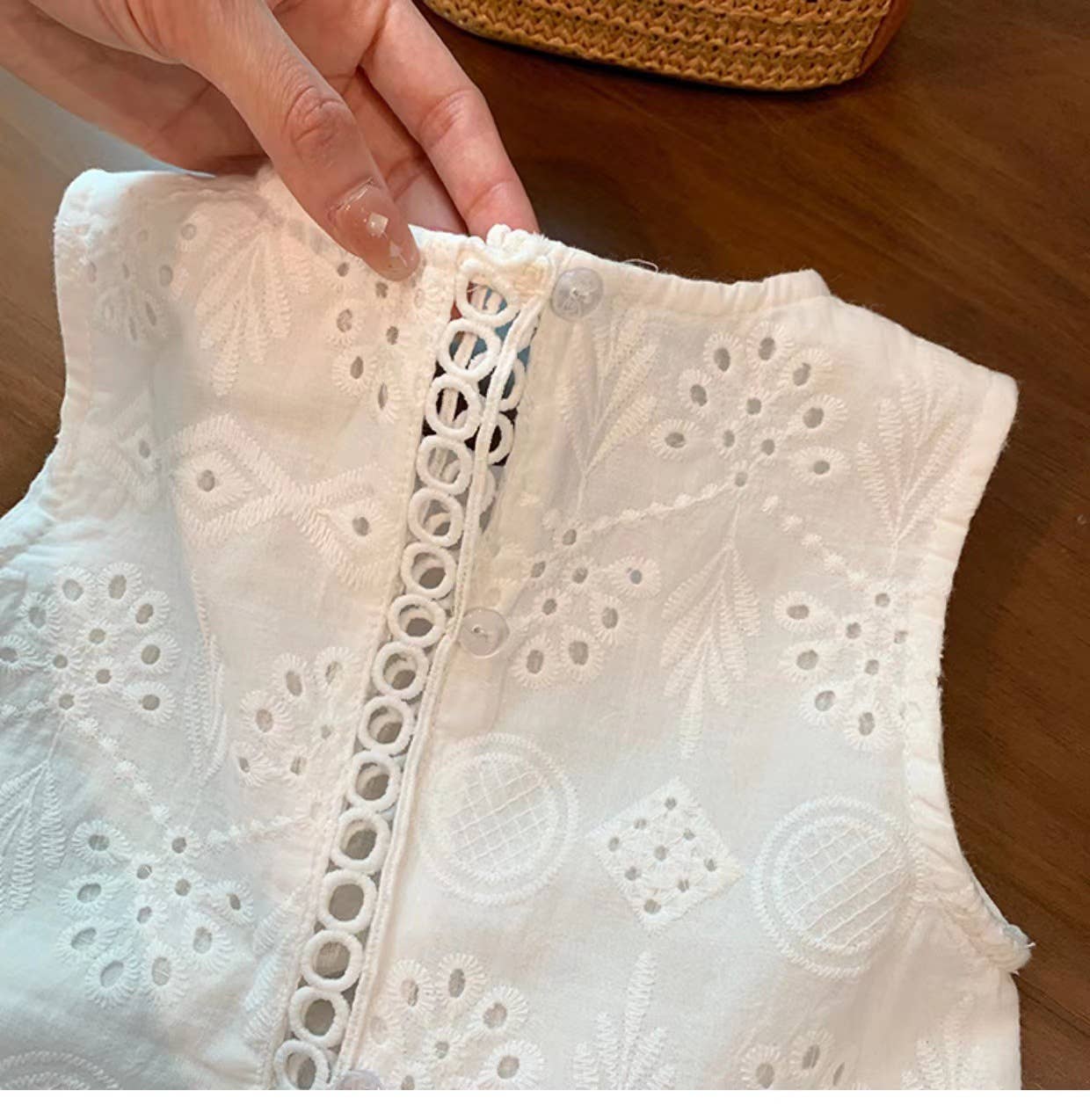 White Lace Tank Top Shorts Set