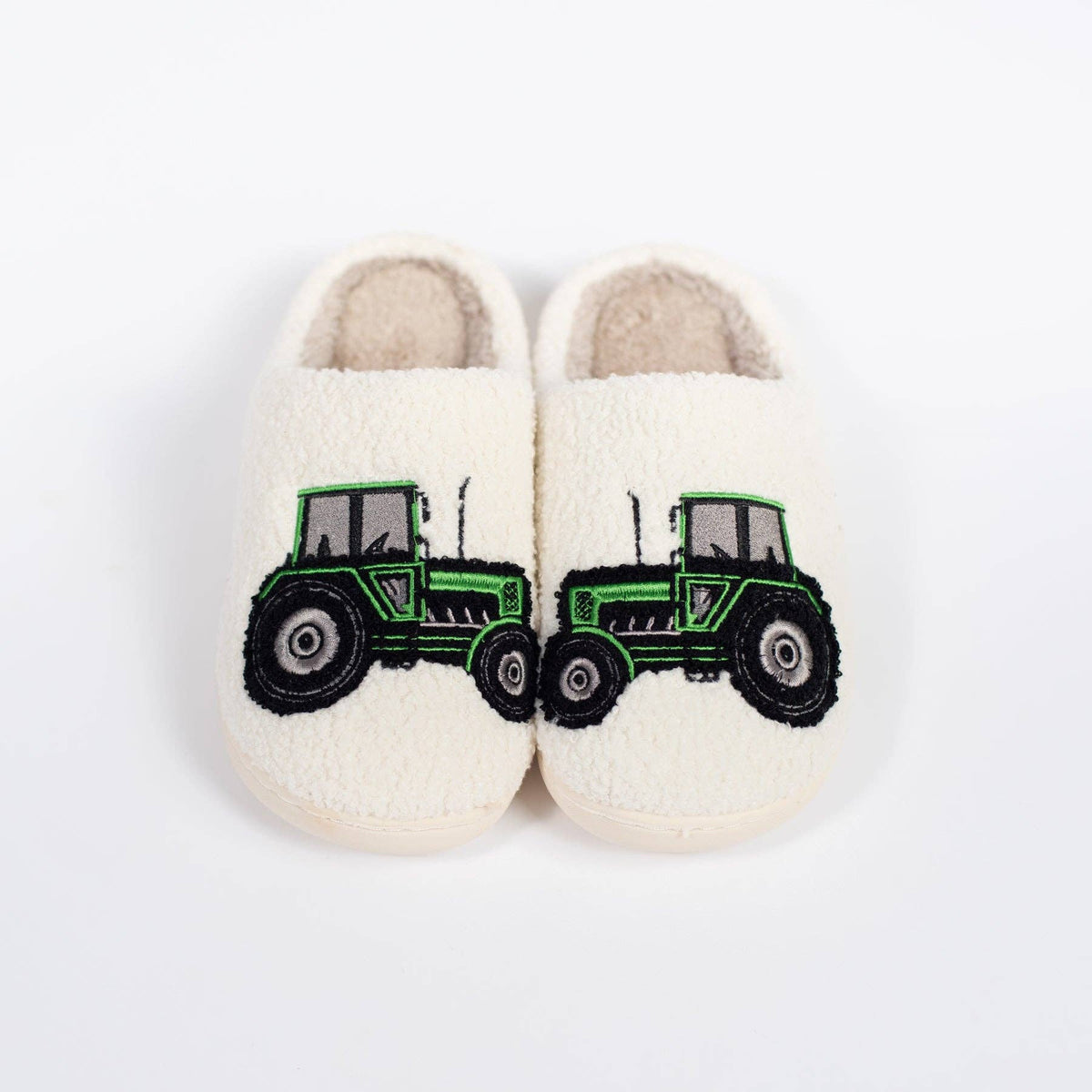 Green Tractor Slippers