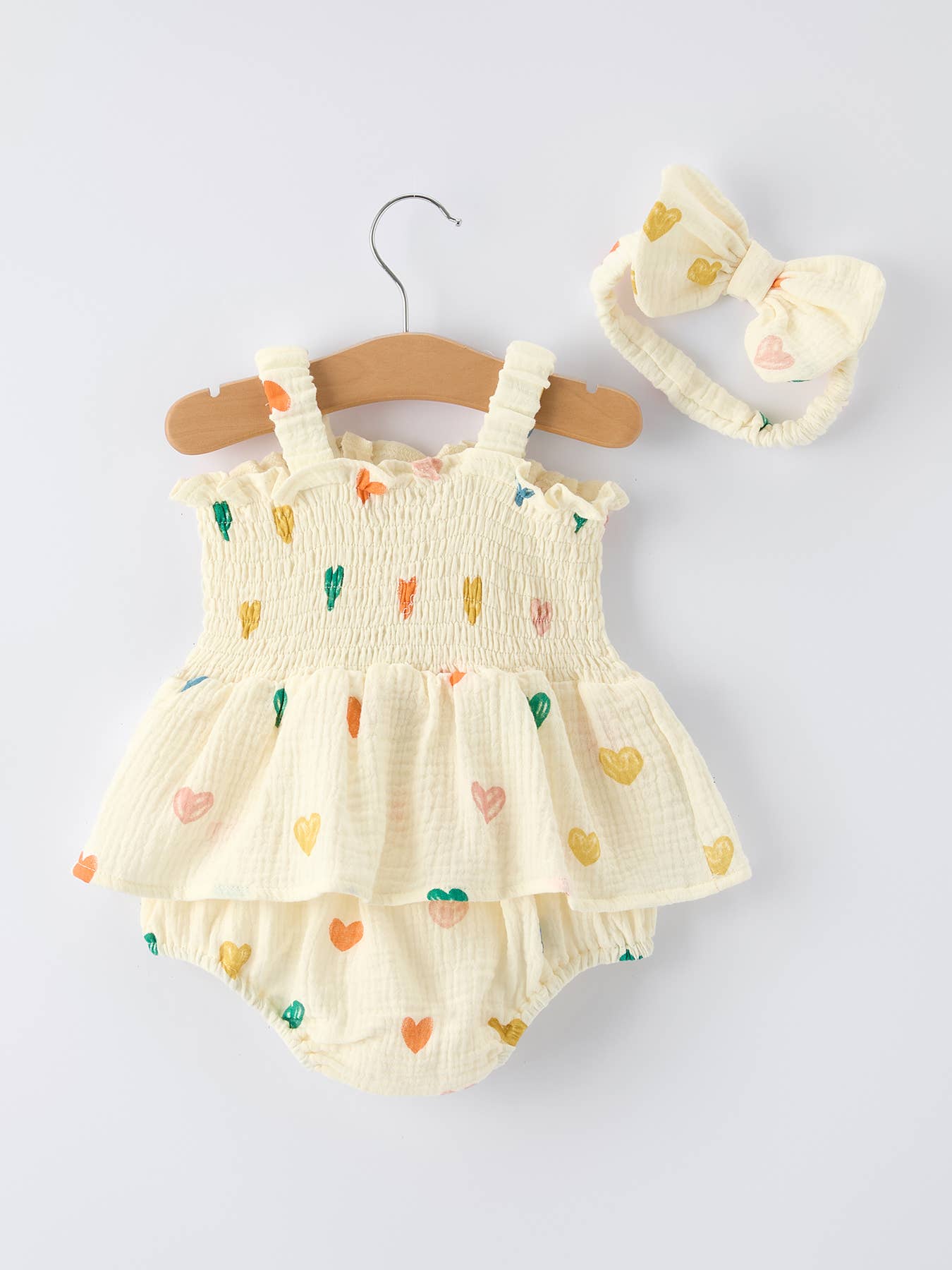 Heart Romper Set & Bow